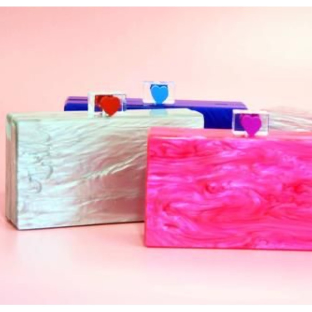 Milanblocks Silver Acrylic Clutch